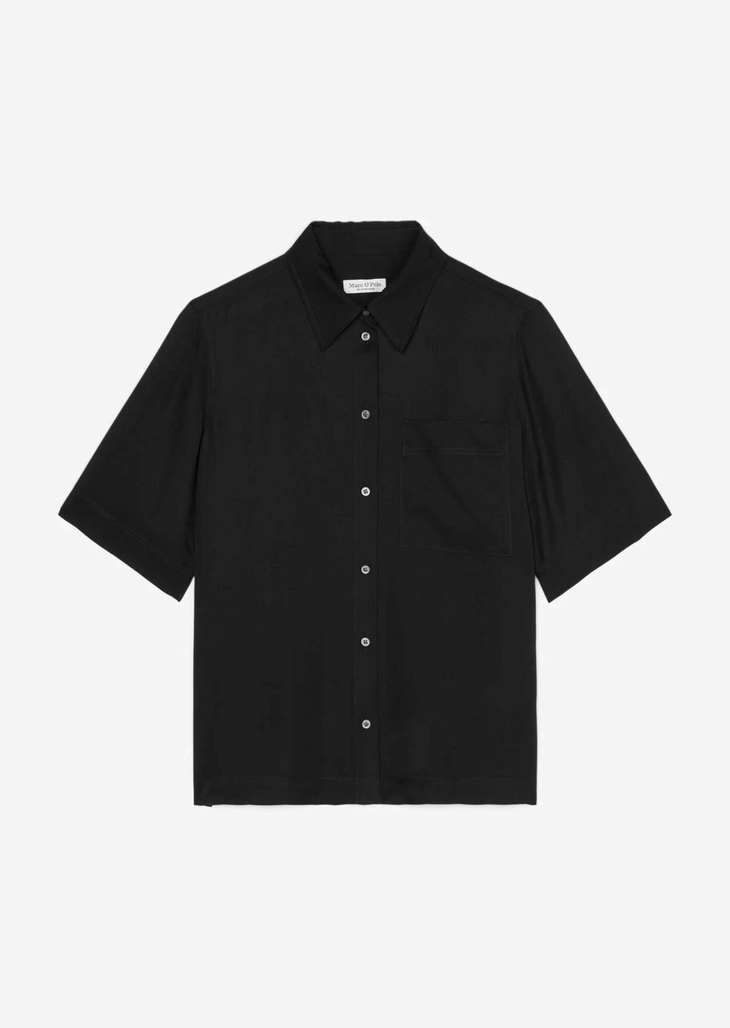 Marc O'Polo Flowing Short-sleeved Blouse Made From Viscose Twill 9 Marc O'Polo Flowing Short-sleeved Blouse Made From Viscose Twill – Bild 7