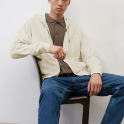 Marc O'Polo Hooded Sweatshirt Jacket, Relaxed Fit Made From Pure Organic Cotton