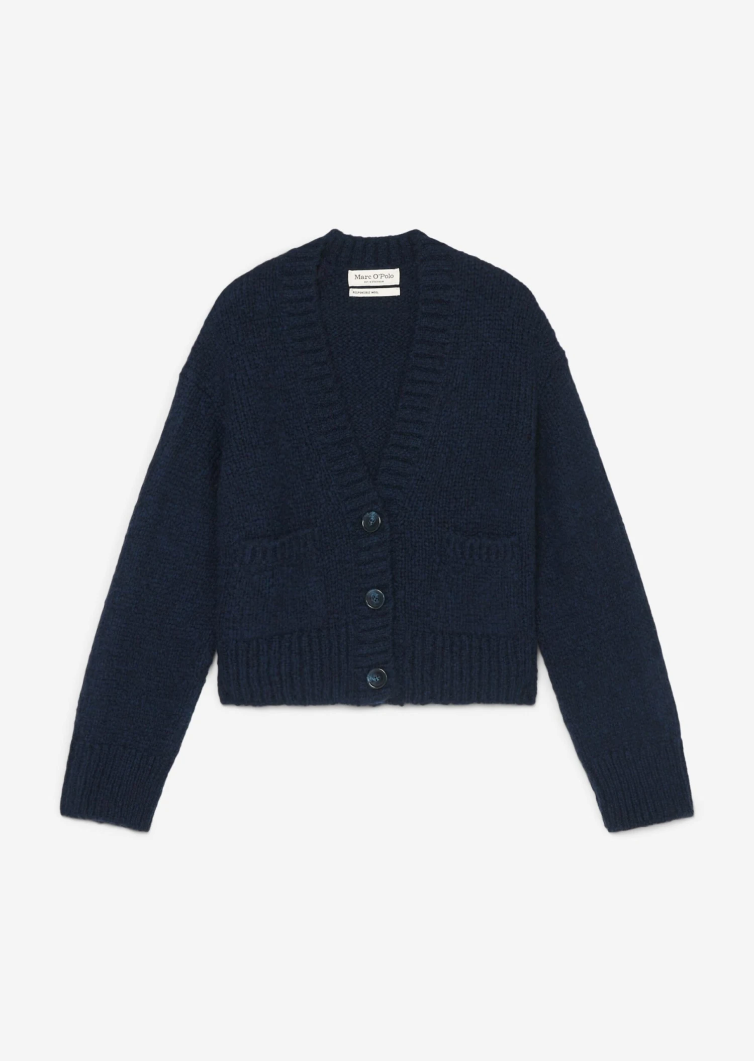 Marc O'Polo V-neck Cardigan Loose Virgin Wool Mix 9 Marc O'Polo V-neck Cardigan Loose Virgin Wool Mix – Bild 7