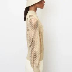 Marc O'Polo Openwork Knit Jumper In A Slim Fit Made Of An Organic Cotton And Linen Blend -Marc O'Polo Verkäufe 2d35837be1f7722141e99743eb8200da scaled