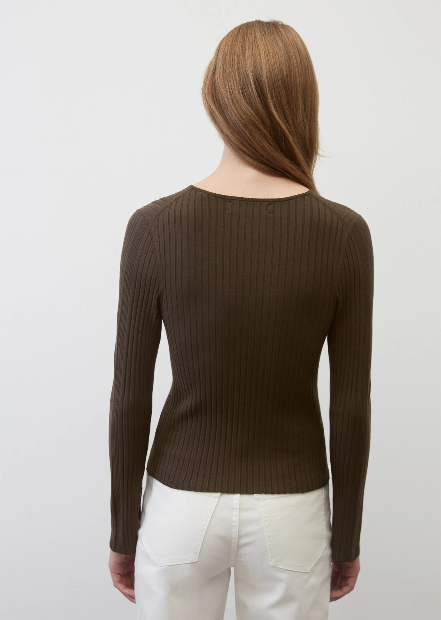 Marc O'Polo Slim-fitting Rib Knit Jumper From LENZING™ ECOVERO™ 5 Marc O'Polo Slim-fitting Rib Knit Jumper From LENZING™ ECOVERO™ – Bild 3