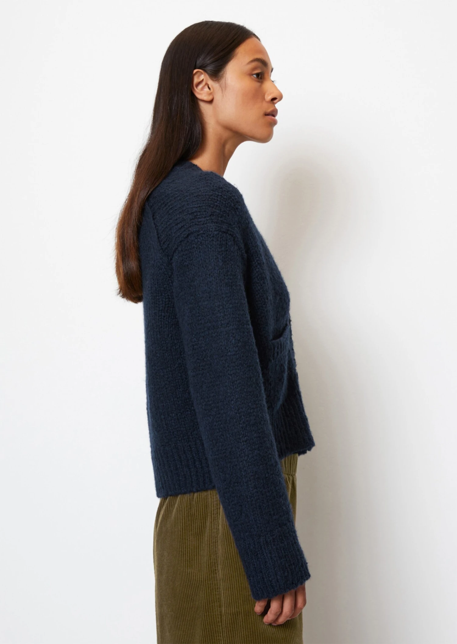 Marc O'Polo V-neck Cardigan Loose Virgin Wool Mix 8 Marc O'Polo V-neck Cardigan Loose Virgin Wool Mix – Bild 6