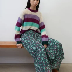 Marc O'Polo Striped Knitted Jumper From Virgin Wool Alpaca Wool Mix