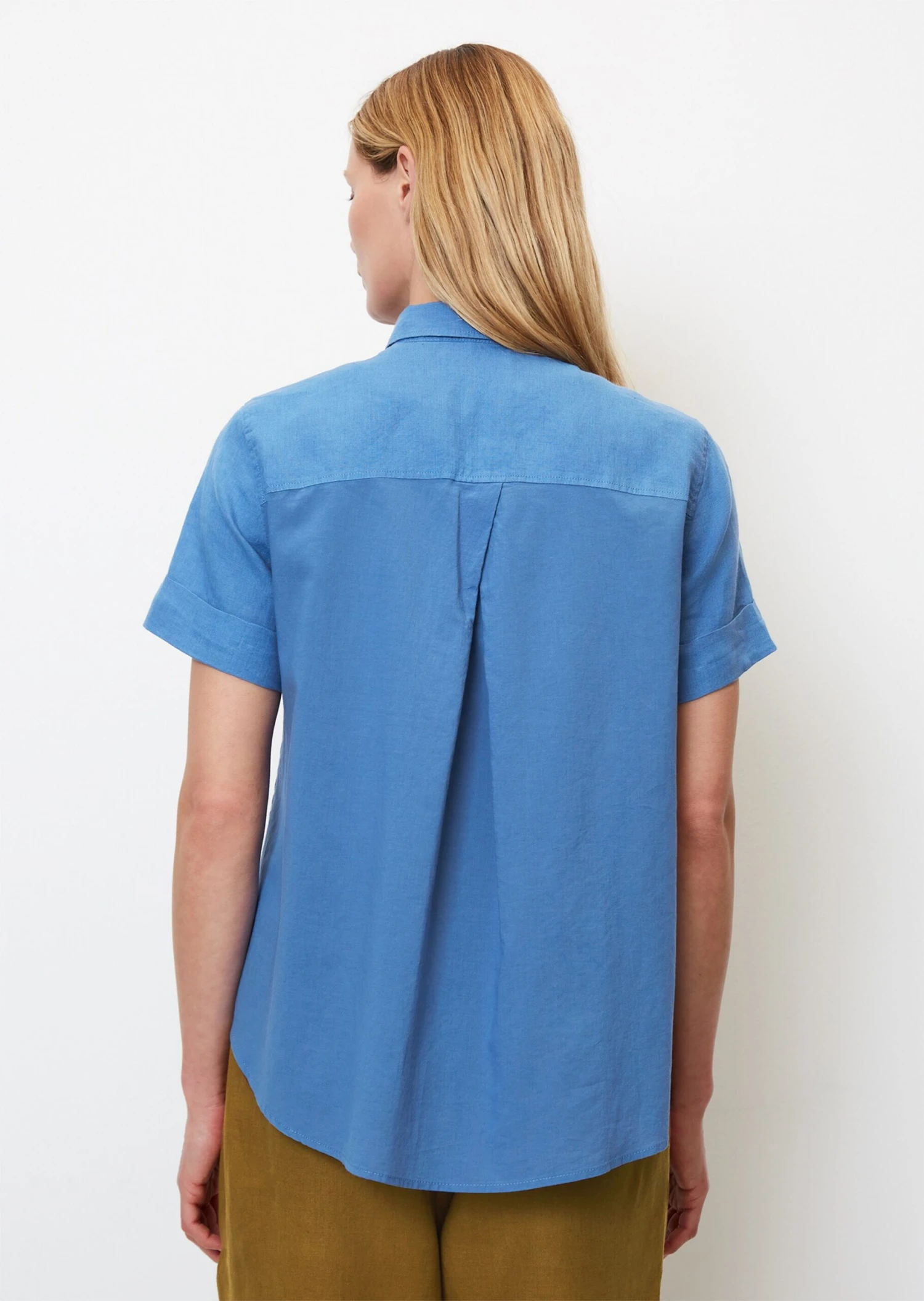 Marc O'Polo Short Sleeve Blouse In A Mix Of Materials 5 Marc O'Polo Short Sleeve Blouse In A Mix Of Materials – Bild 3