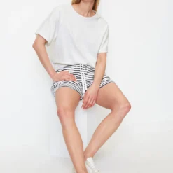 Marc O'Polo Short Sleeve Terry Sweatshirt In A Regular Fit In An Organic Cotton Blend