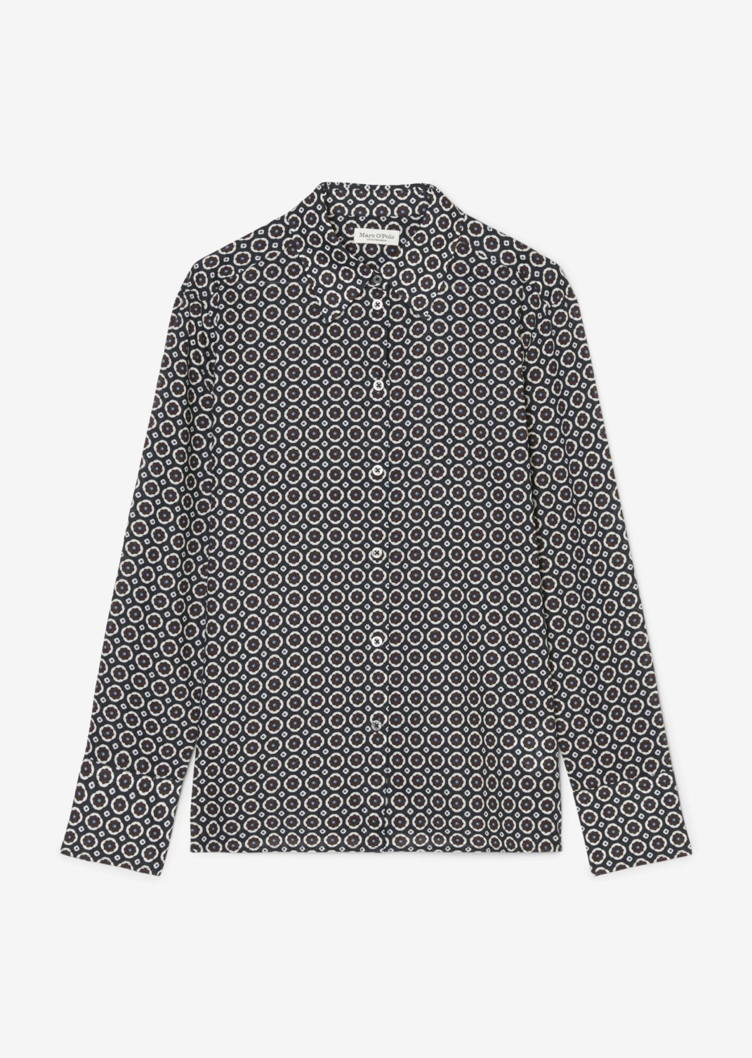 Marc O'Polo Long-sleeved Blouse With All-over Print Regular In Voile Fabric With A Silky Touch 9 Marc O'Polo Long-sleeved Blouse With All-over Print Regular In Voile Fabric With A Silky Touch – Bild 7