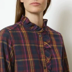 Marc O'Polo Checked Ruffle Blouse Regular Made Of Cotton Voile 15 Marc O'Polo Checked Ruffle Blouse Regular Made Of Cotton Voile -Marc O'Polo Verkäufe 4bdbba50df4e532c6bc8af4850443a57 scaled