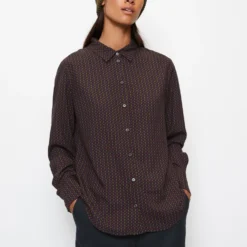 Marc O'Polo Allover Print Blouse Regular Made Of Flowing Viscose