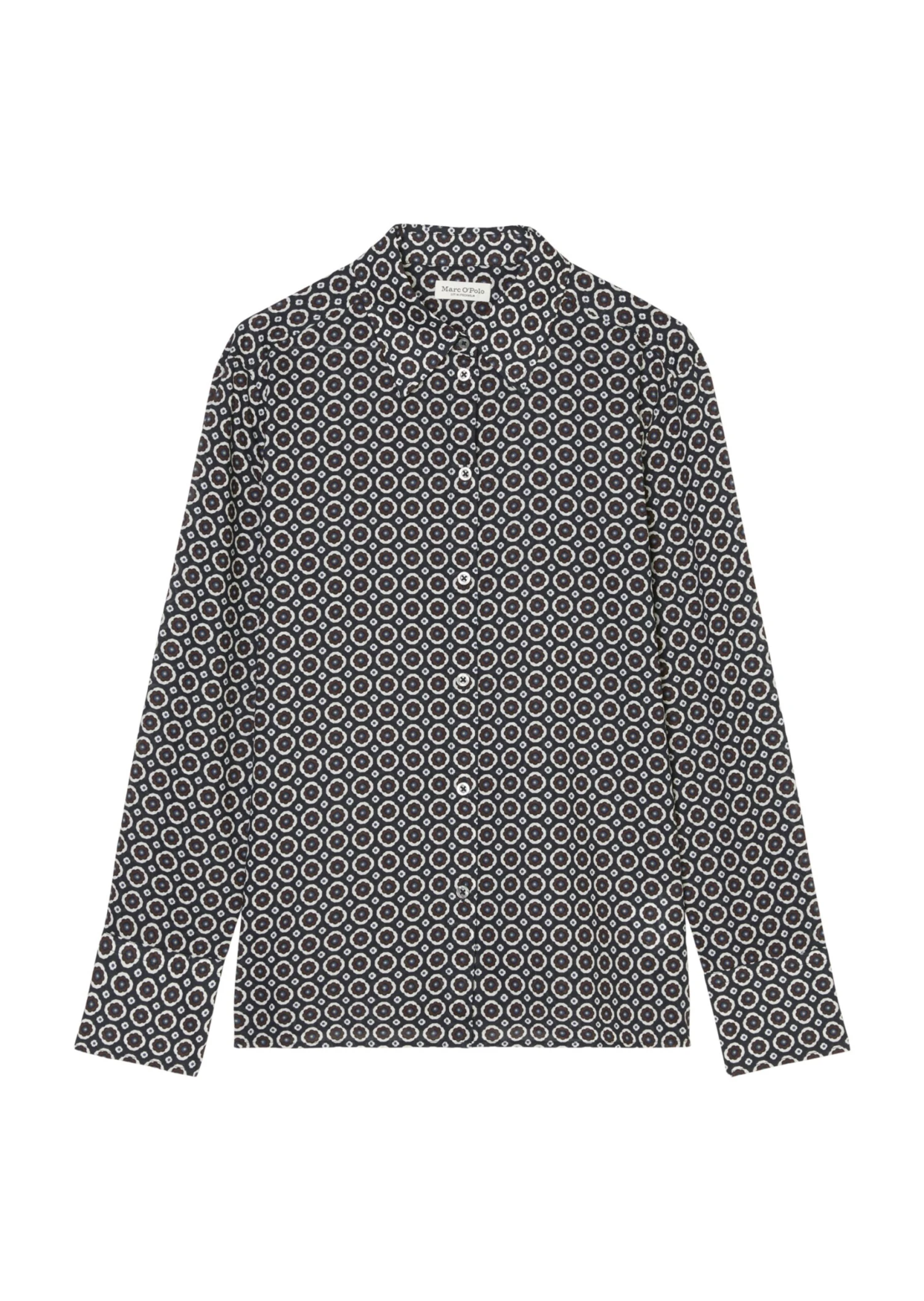 Marc O'Polo Long-sleeved Blouse With All-over Print Regular In Voile Fabric With A Silky Touch 10 Marc O'Polo Long-sleeved Blouse With All-over Print Regular In Voile Fabric With A Silky Touch – Bild 8