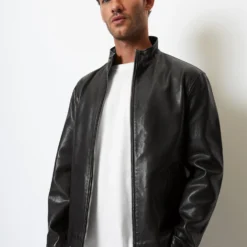 Marc O'Polo Leather Jacket Made From Soft Lambskin