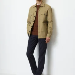 Marc O'Polo Twill Overshirt Made Of Organic Cotton With Elastane