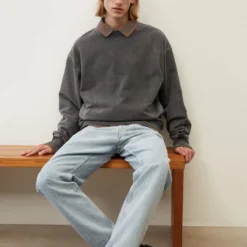 Marc O'Polo Stone-washed Sweatshirt, Relaxed Fit Made Of Soft Organic Cotton