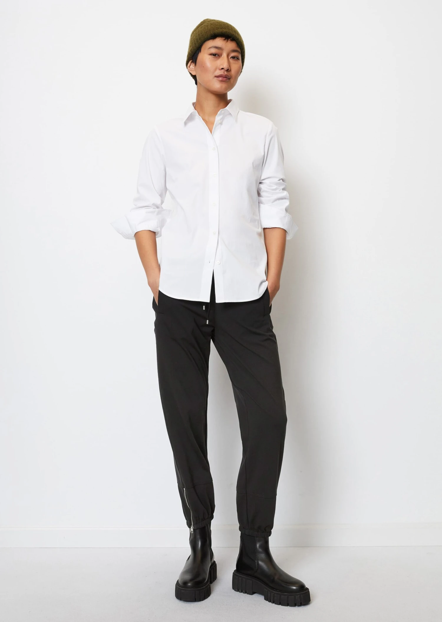 Marc O'Polo Blouse Shaped In Stretch Poplin 3 Marc O'Polo Blouse Shaped In Stretch Poplin