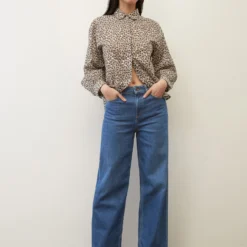 Marc O'Polo All-over Print Blouse, Straight Fit Made From Organic Cotton Voile