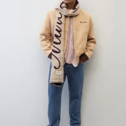 Marc O'Polo College Jacket In A Relaxed Fit In A Yarn-dyed New Wool Blend