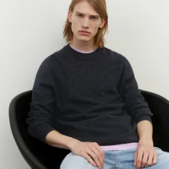 Marc O'Polo Blended Linen Knitted Jumper Made From High-quality Slub Yarn