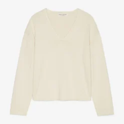 Marc O'Polo Fine Knit V-neck Jumper Made From A Blend Of Organic Cotton, Viscose And Linen -Marc O'Polo Verkäufe 817f2326b99038895da5d231ea507c84 scaled