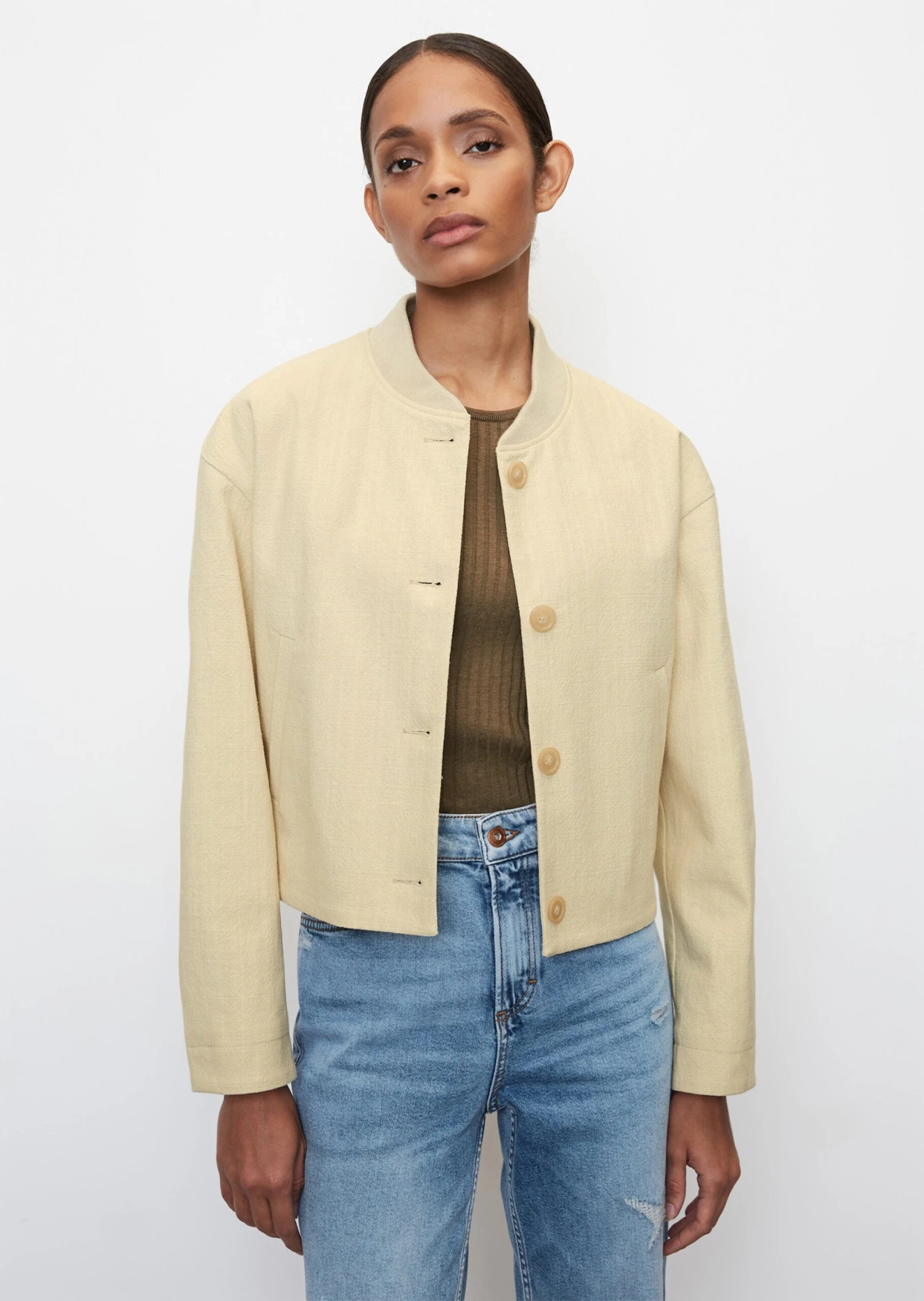 Marc O'Polo Short Bomber Jacket, Regular Fit In Charka® By Manteco 4 Marc O'Polo Short Bomber Jacket, Regular Fit In Charka® By Manteco – Bild 2