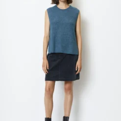 Marc O'Polo Sleeveless Fine Knit Top Loose With Elegant Alpaca Wool