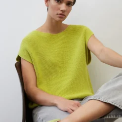 Marc O'Polo Sleeveless Oversized Jumper Made Of Pure Organic Cotton