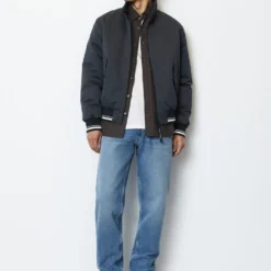 Marc O'Polo Bomber Jacket In A Regular Fit With Biker Collar
