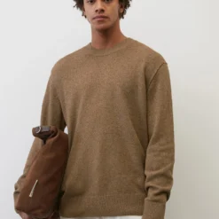 Marc O'Polo Crewneck Jumper In A Relaxed Fit In Summery Bouclé