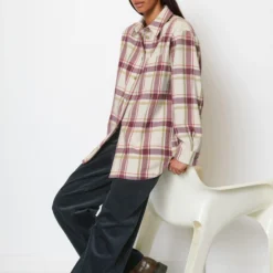Marc O'Polo Flannel Blouse Relaxed With Soft Roughened Surface