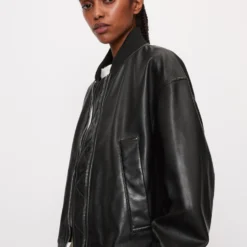 Marc O'Polo Leather Jacket In The Style Of A Cape Made Of Soft Lamb Nappa Leather