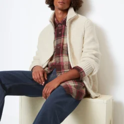 Marc O'Polo MO'P X CHEVIGNON Stand-up Collar Cardigan Regular With Logo Inlays On The Back