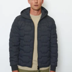 Marc O'Polo Hooded Quilted Jacket With Octagon Quilting