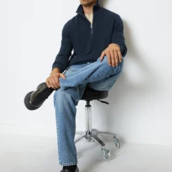 Marc O'Polo Long Sleeve Troyer Regular Made From Pure Organic Cotton