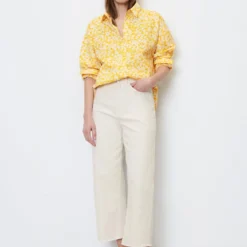 Marc O'Polo Long Sleeve Blouse In A Relaxed Fit With An All-over Print Made Of Paper Touch Poplin -Marc O'Polo Verkäufe d918e664c78688f918c823c94a19dfce scaled