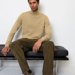 Marc O'Polo Turtleneck Jumper Shaped Made From Soft Virgin Wool