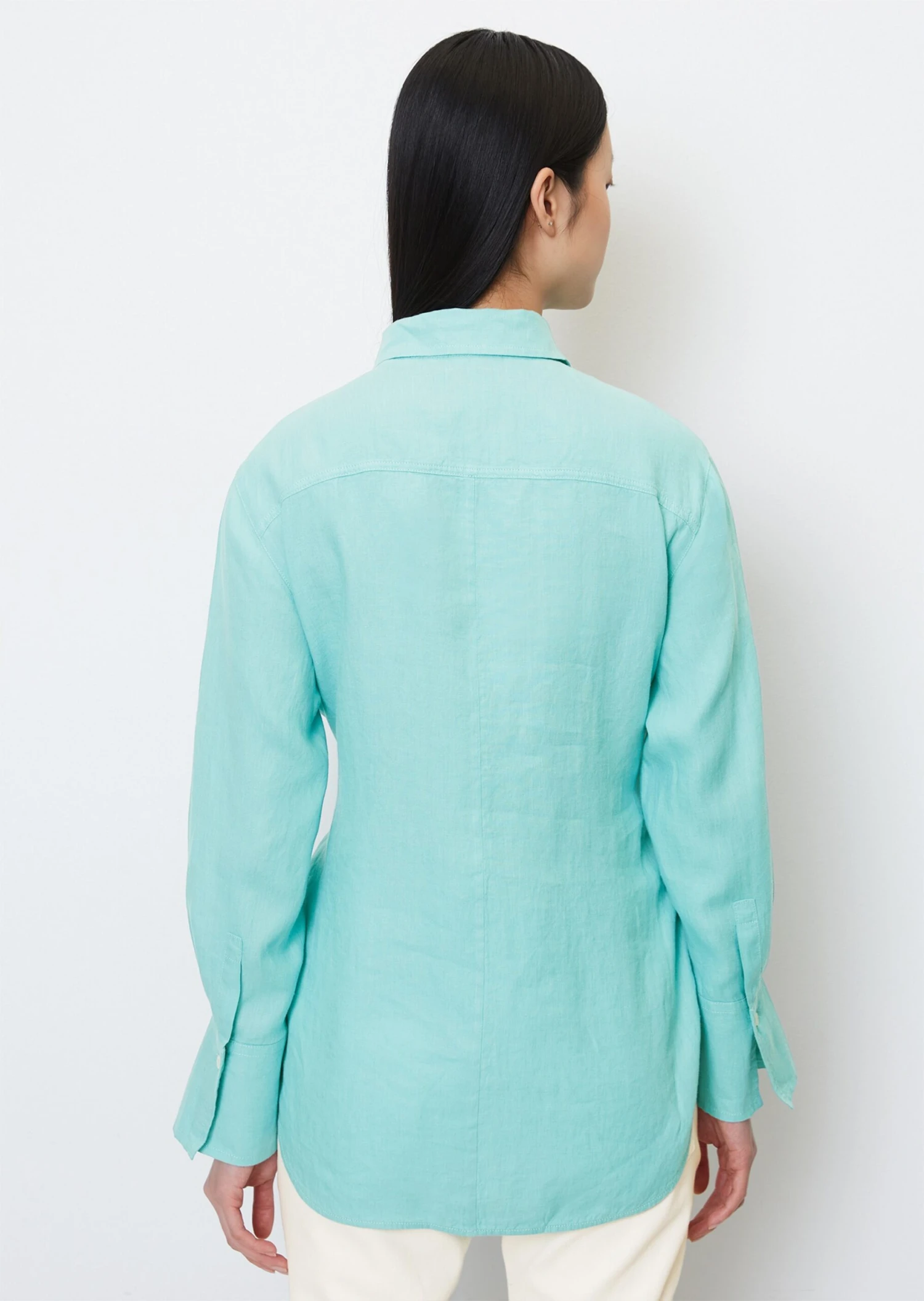 Marc O'Polo Oversized Linen Blouse With A Fixed Waist Belt 5 Marc O'Polo Oversized Linen Blouse With A Fixed Waist Belt – Bild 3