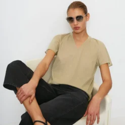 Marc O'Polo Blouse Top In A Regular Fit Made Of Lightweight Cotton Voile