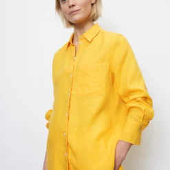 Marc O'Polo Linen Blouse In A Regular Fit Made Of Lightweight Fabric