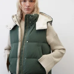 Marc O'Polo Down Puffer Body Warmer With A Hood With A Water-resistant Surface