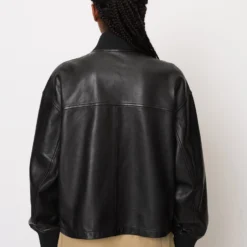 Marc O'Polo Leather Jacket In The Style Of A Cape Made Of Soft Lamb Nappa Leather -Marc O'Polo Verkäufe f59b2a6895034e784738d51e605847bc scaled